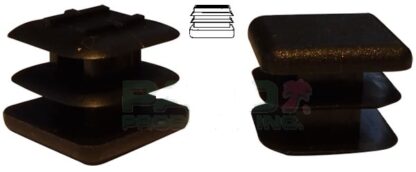 8 Square 3/4'' Flat Multi-Gauge Chair Leg Insert Glides For Patio Tubes/Legs